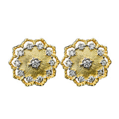 Ancient Court Sunflower Stud Earrings