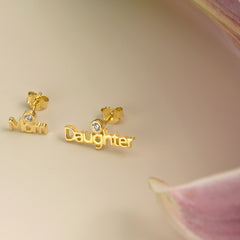Mom Daughter Letter Earrings For Women