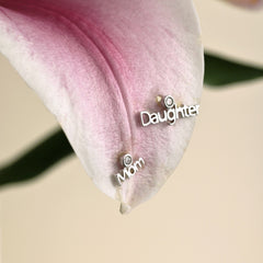 Mom Daughter Letter Earrings For Women