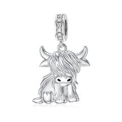 Highland Cow Charms for Bracelets Necklace Highland Cow Bead Pendants for Women