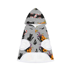 Halloween Cat Pet Hoodie, Cozy Dog Sweater, Pumpkin Costume, Pet Apparel, Spooky Pet Outfit, Black Cat Hoodie