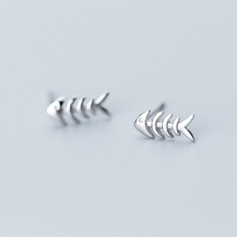 Female Japanese Korean Style Forest Sweet Fish Bone Ear Nails