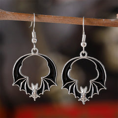 Eccentric Personality Dark Style Bat Pendant Earrings