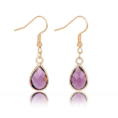 Female Versatile Stone Water Drop Pendant Earrings