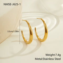 Hoop All-match Titanium Steel Earrings Simple Style