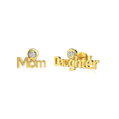 Mom Daughter Letter Earrings For Women