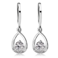 Female Versatile Inlaid Zircon Water Drop Earrings