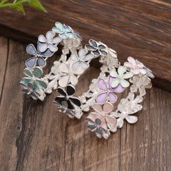 Flower Elastic Bracelet Women's High-grade Alloy Hand Bracelet