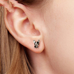 S925 Sterling Silver Cross-border Fashion Exquisite Cute Puppy Earrings
