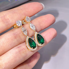 Huitan Vintage Court Style Water Drop Earrings