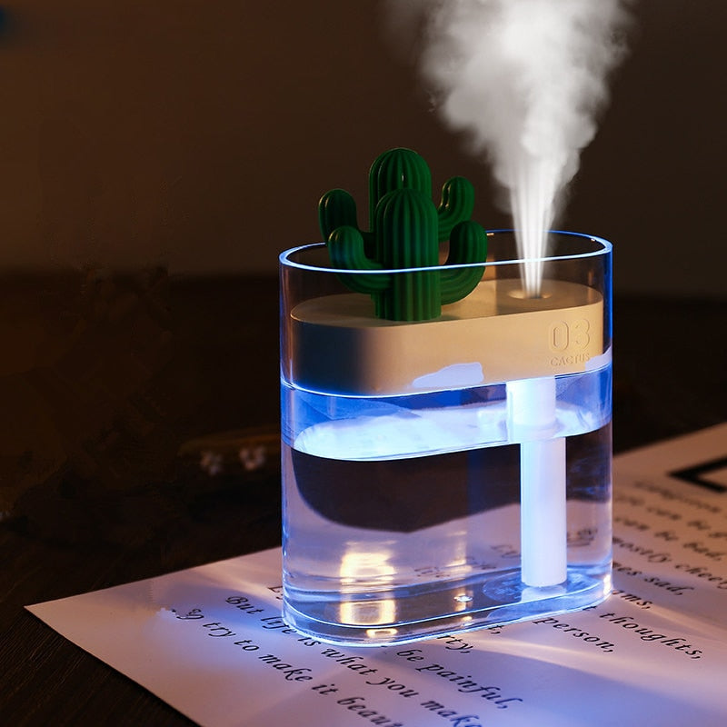Transparent Cactus Acrylic Humidifier