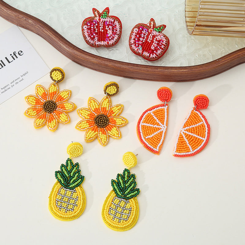 Creative Beads Fruit Eardrops Jewelry