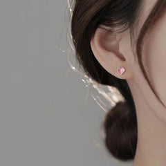 Sweet Personality Temperament Ear-caring Peach Heart Earrings