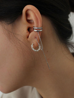 925 Sterling Silver Ear Clip One-piece Earrings