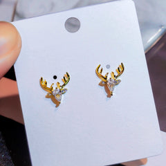 European And American Simple Deer Women's Autumn Niche Design Earrings