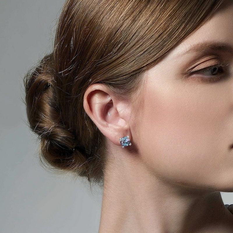 All-match Simple Style Alexander Stone Ear Studs