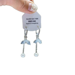 Light Luxury High-grade Sense Rhinestone Little Stars Tassel Ear Clip