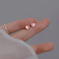 Sweet Personality Temperament Ear-caring Peach Heart Earrings