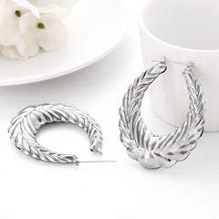 Fashion Personality Wheat Pattern Oval Earrings