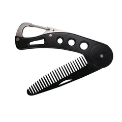 Stainless Steel Folding Beard Comb and Grooming Kit