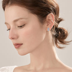 Cow Earrings Sterling Silver Cow Jewelry Animal Stud Earrings Cow Gifts for Women Teens Birthday