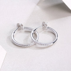 S925 Silver Ribbon Ear Ring Moissanite Long Earrings