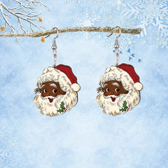 Cute Santa Claus Acrylic Pendant Earrings