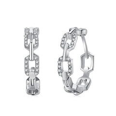 Women's Fashion Bubble Chain Circle Ear Studs