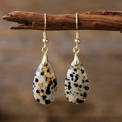 Simple And Light Luxury Water Drop Natural Stone Designer Earrings