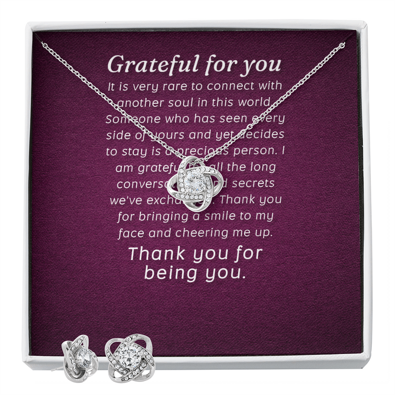 Love Knot Earring & Necklace Set