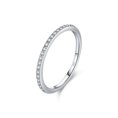 Moissanite S925 Pure Silver Net Red Air Drill Ring