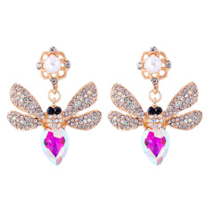 Bee Ear Studs Colorful Insect Earrings Fashion