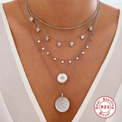 Women's Round Octagonal Star Diamond Necklace