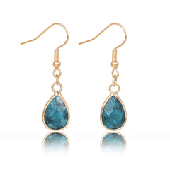 Female Versatile Stone Water Drop Pendant Earrings