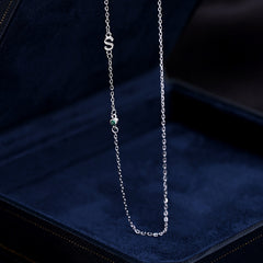 Banyan S925 Silver English Letters Necklace Light Luxury Niche Design Geometric Fashion Zirconia Collarbone Chain New Tide