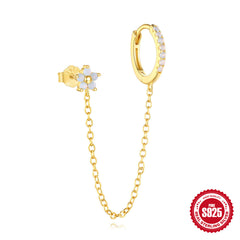 New S925 Pure Silver Powder Horse Eye Opal Drop Powder Oil Five Petal Flower