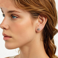 Silver Ziyun S925 Sterling Silver Labrador Stud Earrings