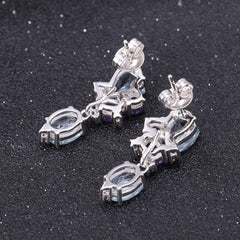 Banquet With High-grade S925 Silver Natural Topaz Earrings Earrings