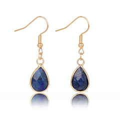Female Versatile Stone Water Drop Pendant Earrings