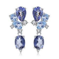Banquet With High-grade S925 Silver Natural Topaz Earrings Earrings
