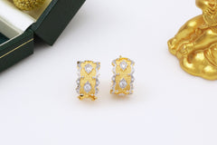 925 Silver Gilt Wavy Star Stud Earrings