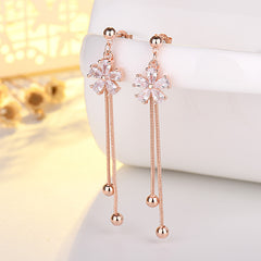 Long Fringe Earrings Women's Face Slimming