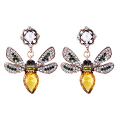 Bee Ear Studs Colorful Insect Earrings Fashion