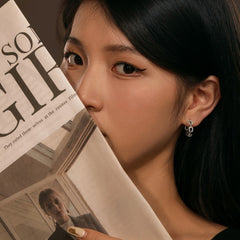 Women's Fashion Bubble Chain Circle Ear Studs