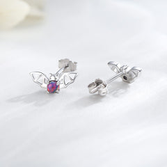 Bat Earrings 925 Sterling Silver Opal Bat Jewelry Gifts for Girls Women