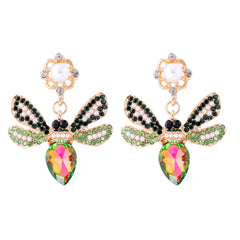 Bee Ear Studs Colorful Insect Earrings Fashion