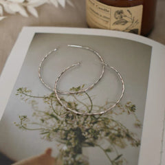 Two-tone Optional Simple Metal Big Circle Earrings Temperamental Minority