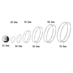 925 Sterling Silver Circle Endless Hoop Earrings as Gifts for Women