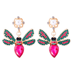 Bee Ear Studs Colorful Insect Earrings Fashion