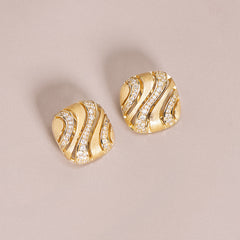 Women's S925 Sterling Silver Gold-plated Zircon Ear Clip